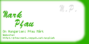 mark pfau business card